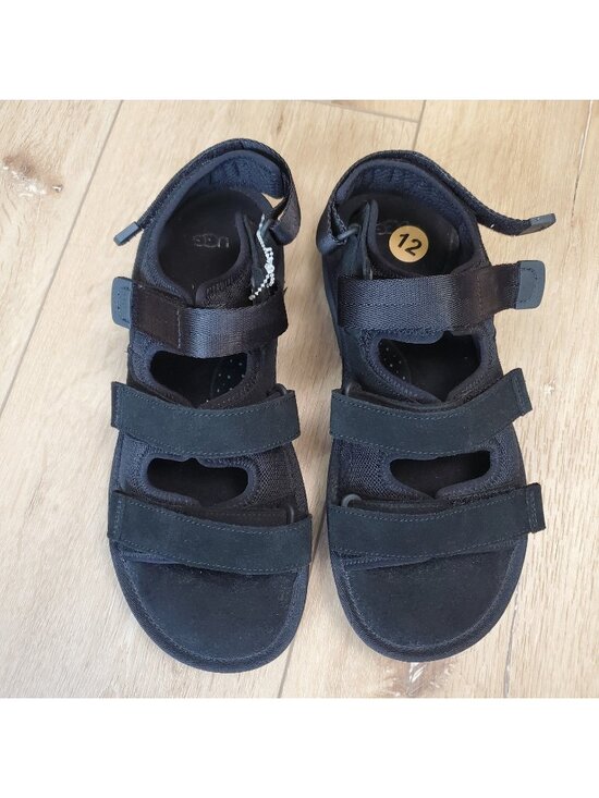 UGG Mens Size 12 GOLDENCOAST Strap Sandals Black Suede Adjustable Sport Open Toe main image 13
